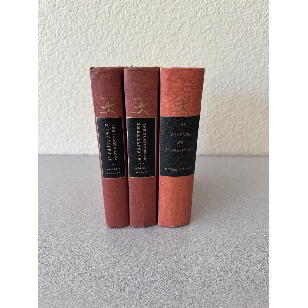 William Shakespeare Modern Library 3 Book Set Tragedies Vol 1 & 2 Comedies HC